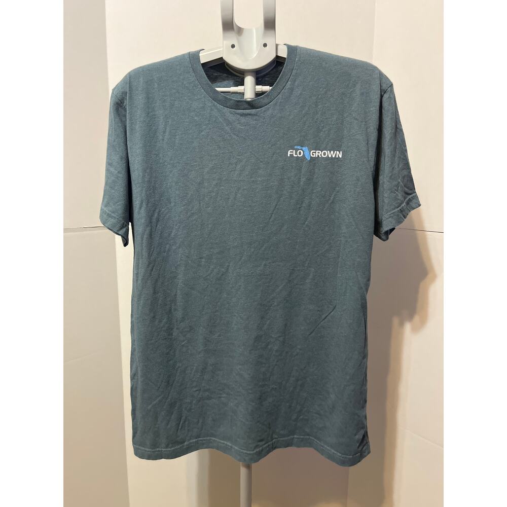 FloGrown Men’s Graphic T-Shirt Skull Sunset Blue Size L